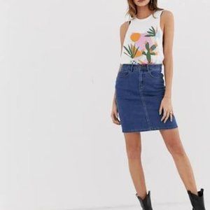 Asos Brand Denim Skirt